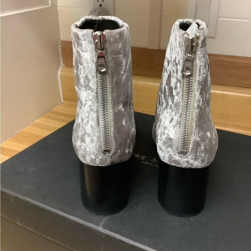 NWT Rag and bone Dove Velvet Drea boots size 5 - Picture 8 of 11